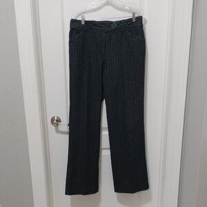Bamboo Traders Black Size 10 Pinstripe Flare Jeans